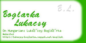 boglarka lukacsy business card